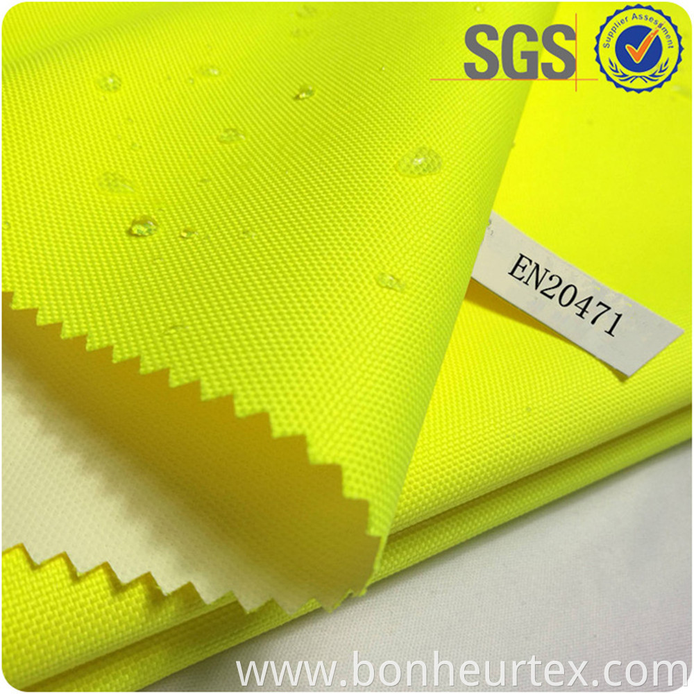 High Visibility Breathable Coating EN343 fabric 